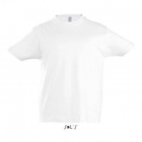 Tee-shirt enfant semi-peigné 190 g blanc