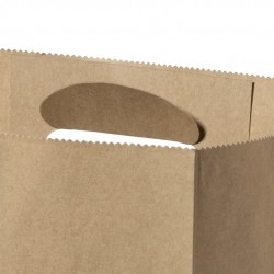 Sac en papier recyclé anses découpées 22x27x11 cm